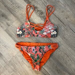 Floral Orange Bikini Set